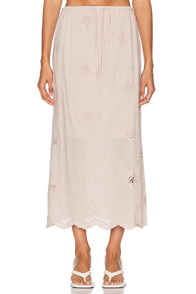 【関税込み】BURBERRY Maxi skirt Burberry Maxi Skirt in Pale Nude | FWRD
