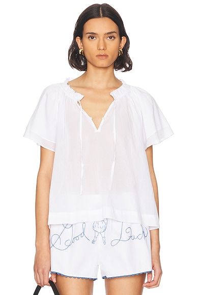 Skall Studio Grace Top in Optic White