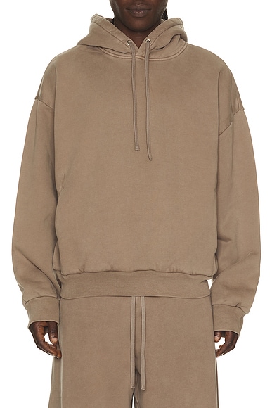 SKIMS Heavyweight Fleece Hoodie in Truffle