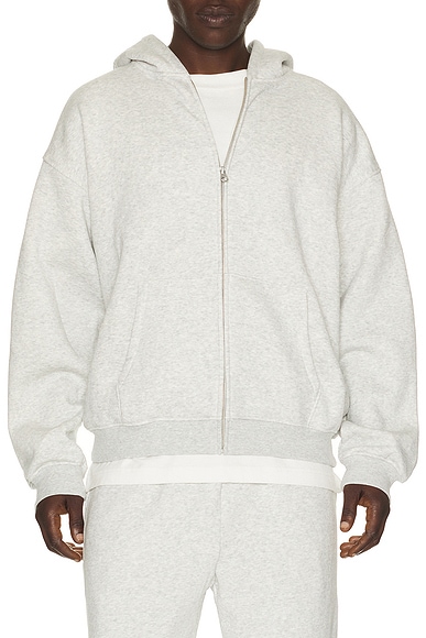 Fleece Lounge Relaxed Zip Up Hoodie