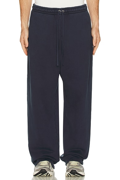SKIMS Heavy Fleece Straight Leg Pant in Navy