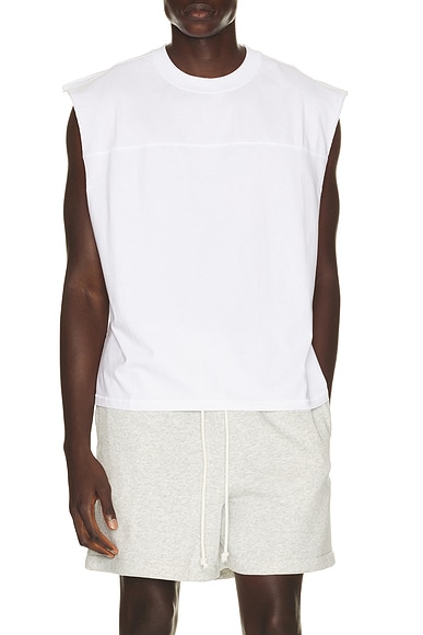 Heavyweight Cotton Cropped Cutoff Tee