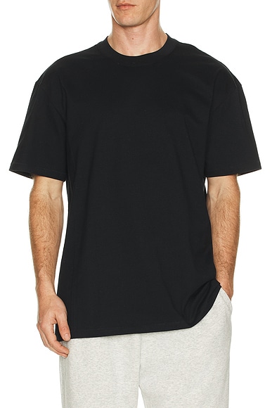 SKIMS Heavyweight Cotton T-shirt in Obsidian