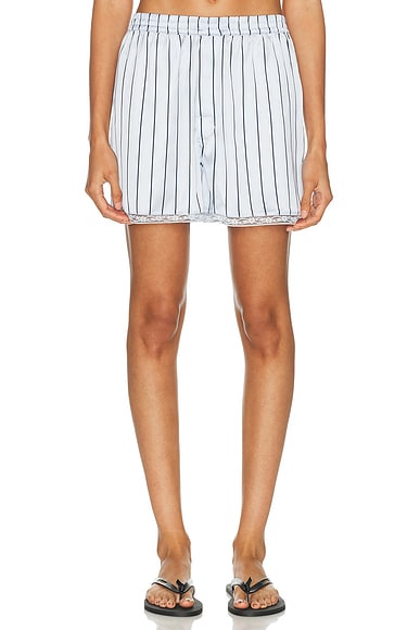 Woven Shine Sleep Lace Boxer Short