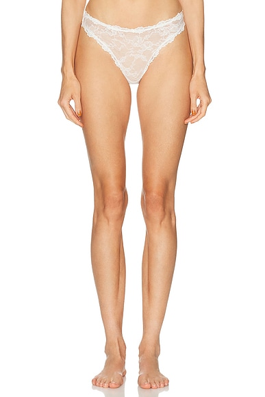 Stretch Lace Dipped Thong