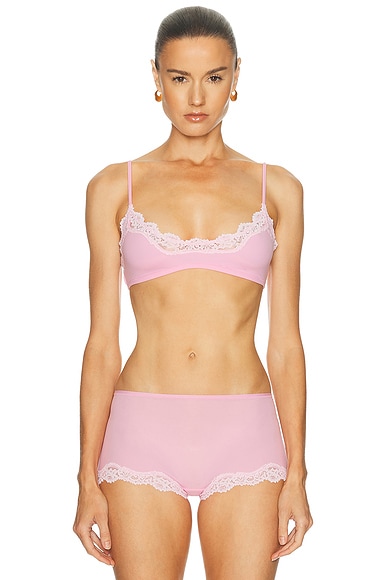 SKIMS Fits Everybody Lace Scoop Bralette in Bubblegum Tonal
