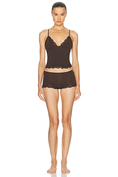 Fits Everybody Lace Triangle Cami And Boyshort Set