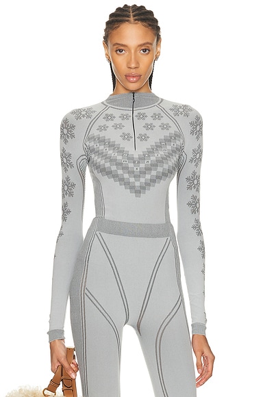 Ski First Layers Half Zip Long Sleeve Sweater