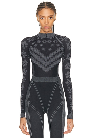 Ski First Layers Half Zip Long Sleeve Sweater