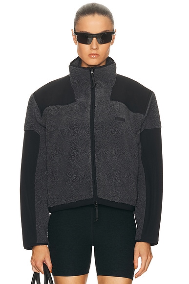 Teddy Boxy Zip Up Jacket