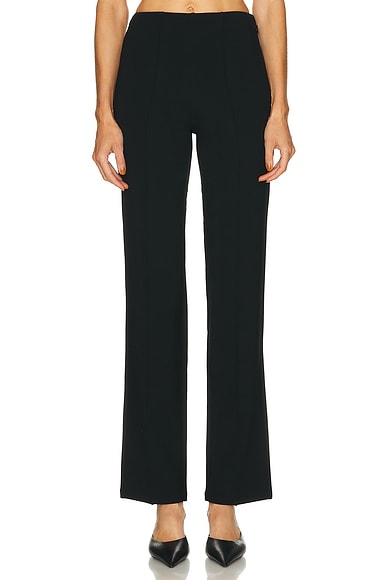 SKIMS The Essential High Waist Long Straight Leg Pant in Obisidan