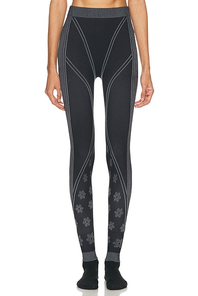 SKIMS Ski First Layers Legging in Obsidian Winter Fairisle