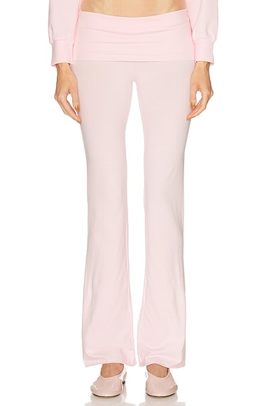 Cotton Jersey Foldover Pant