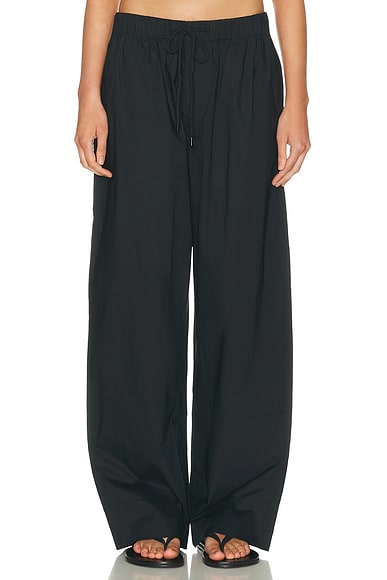 Swiss Cotton Sateen Oversized Drawstring Pant