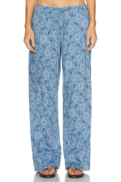 SKIMS Cotton Poplin Pant in Artic Bandana