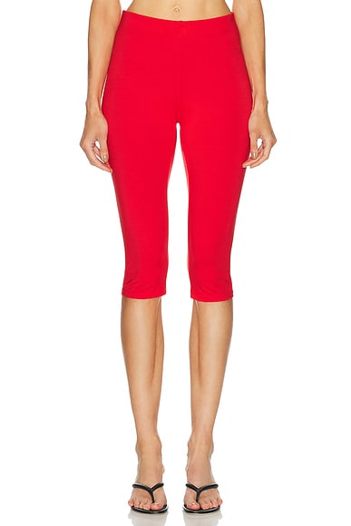 SKIMS Smooth Layers Capri Pant in Carmine