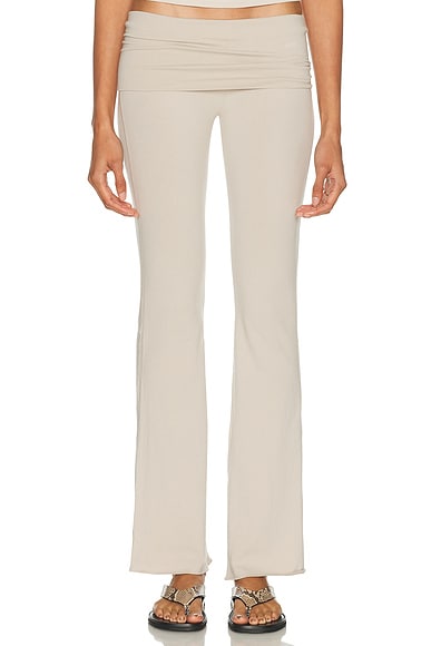 Cotton Jersey Foldover Pant