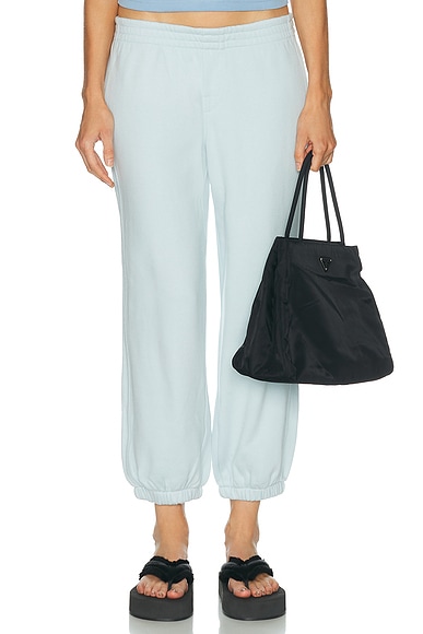 Drapey French Terry Cropped Low Rise Jogger Sweatpant