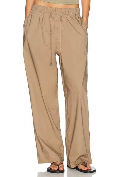 Woven Cotton Oversized Drawstring Pant