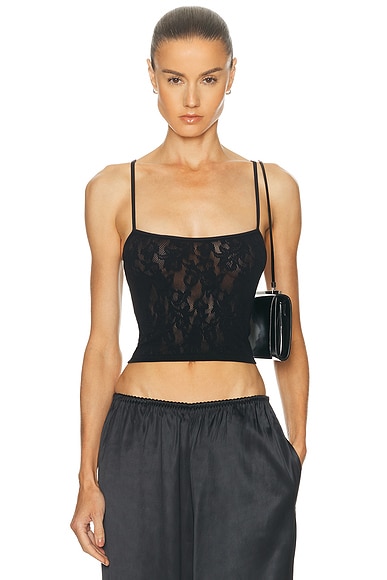 Knit Lace Cropped Cami Top