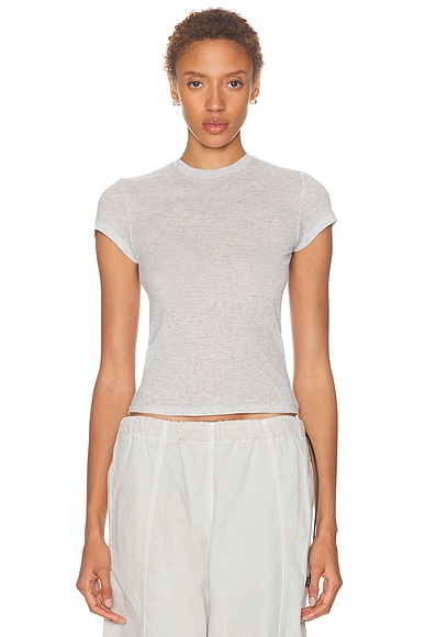 Sheer Cotton Crewneck Standard T-Shirt