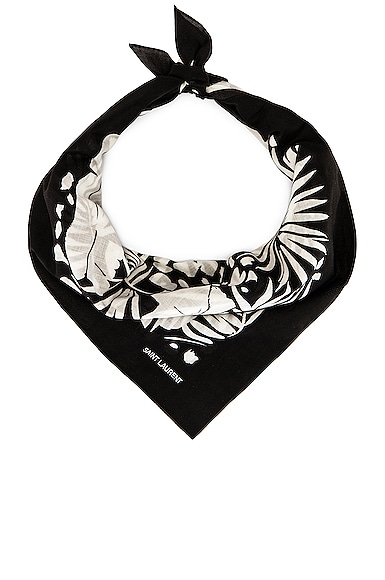 Saint Laurent Bandana in Black & White