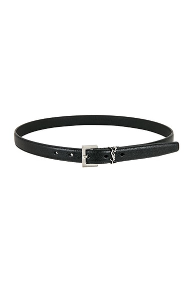 Saint Laurent Monogramme Belt in Noir