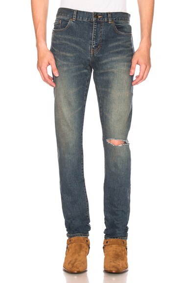 Low Rise Destroyed Skinny Jeans