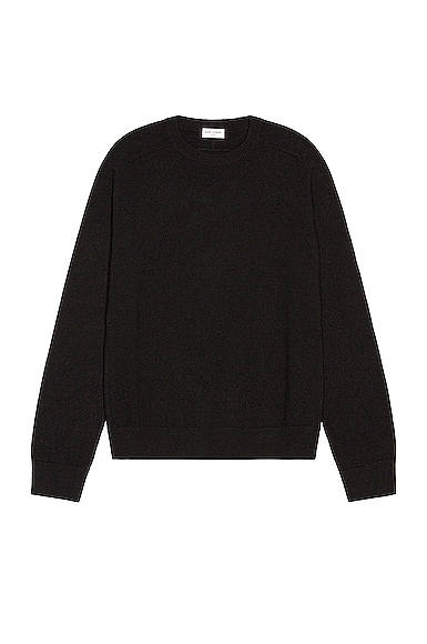 Saint Laurent Crew Neck Sweater in Black