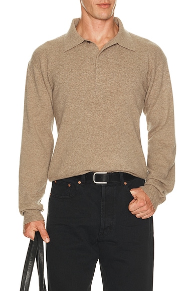 Loose Fit Long Sleeve Polo