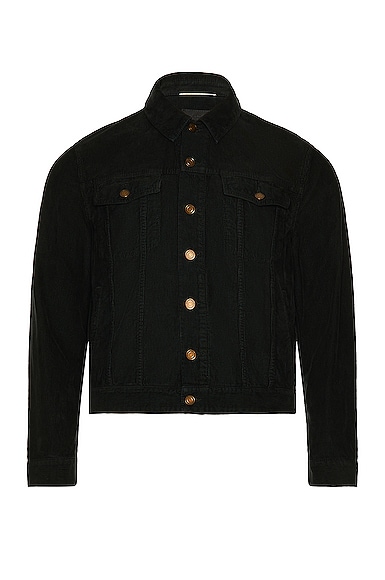Saint Laurent Desclassic Denim Jacket in Black