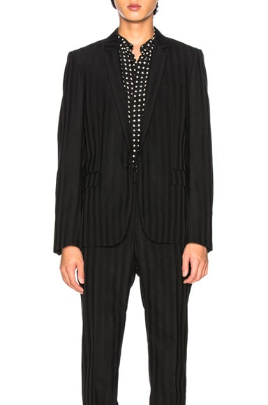 Band of Outsiders Unconstructed 2 Button Blazer in Dirty Black | FWRD