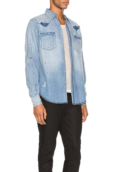 SAINT LAURENT WESTERN SHIRT,SLAU-MS105