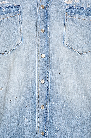 SAINT LAURENT WESTERN SHIRT,SLAU-MS105
