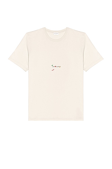 Saint Laurent T-Shirt in Cream