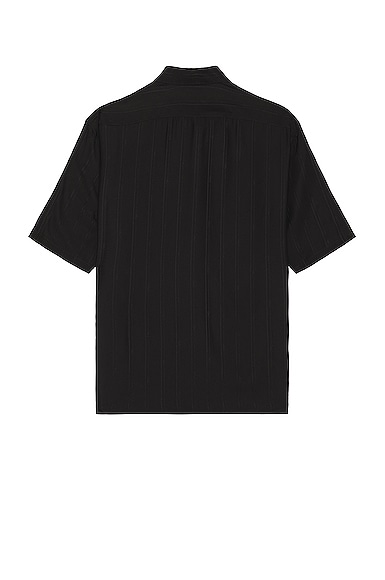 Shop Saint Laurent Short Sleeve Shirt In Noir