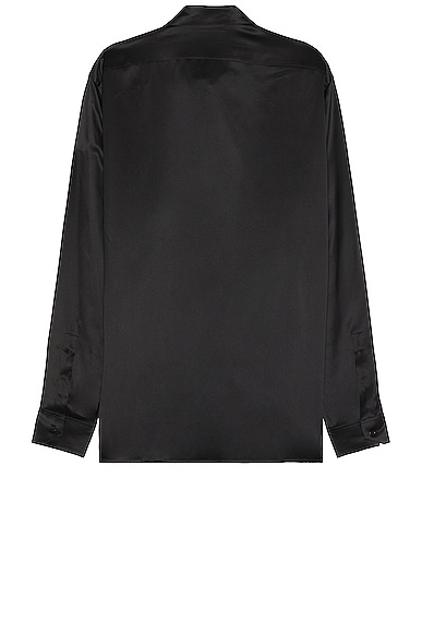Shop Saint Laurent Long Sleeve Shirt In Noir