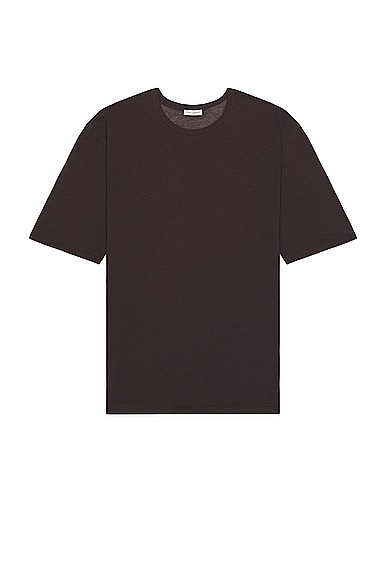 Saint Laurent Cotton T-shirt In 黑色