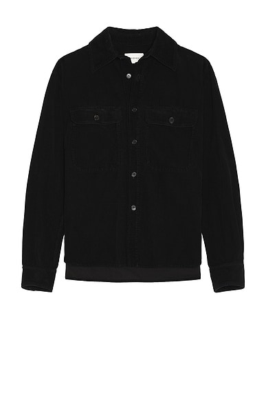 Saint Laurent Fall Overshirt in Faded Black