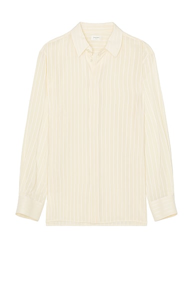 Saint Laurent Long Sleeve Shirt in Creme