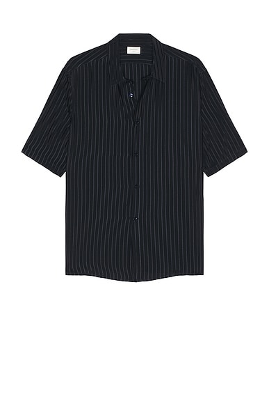 Saint Laurent Short Sleeve Shirt in Bleu Nuit