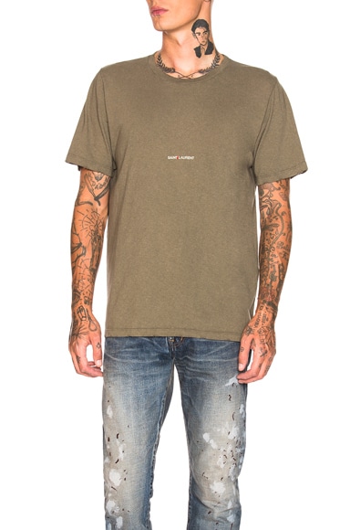 yves saint laurent logo t shirt