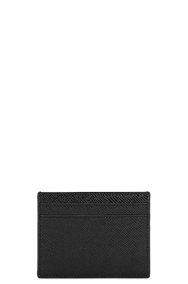 Saint Laurent Ysl Credit Card Case In Nero