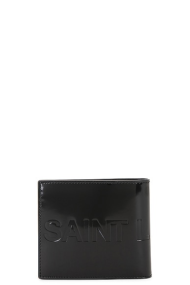 Shop Saint Laurent Ysl Wallet In Nero