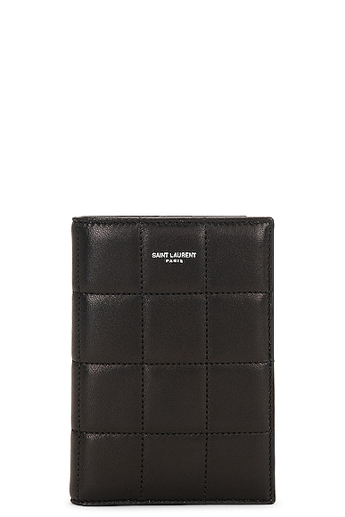 Saint Laurent Ysl Passport Holder In Nero ModeSens