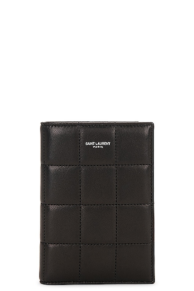 Saint Laurent YSL Quilted Leather Passport Case