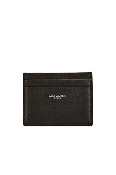 Saint Laurent Credit Card Case in Light Musk