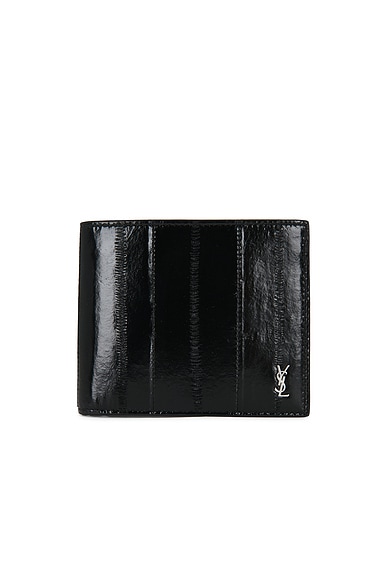 Saint Laurent East West Wallet in Black