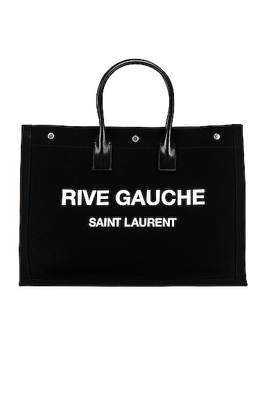 Saint Laurent Noe Large Tote Bag in Black & White