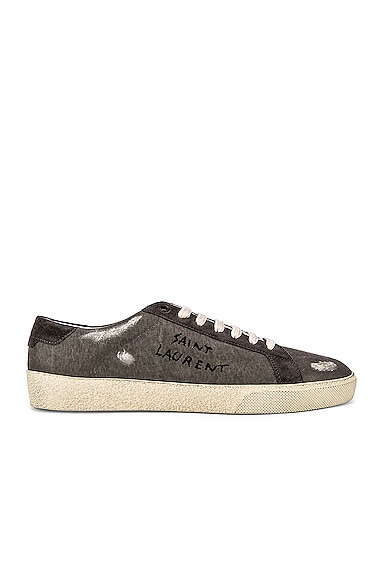 スニーカー SAINT LAURENT COURT CLASSIC SL/06 CANVAS SNEAKERS court classic sl/06 embroidered sneakers in canvas and